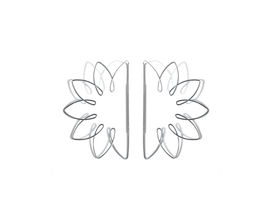 E-Silver Linings-Sunburst | Silver Sunshine Hoops