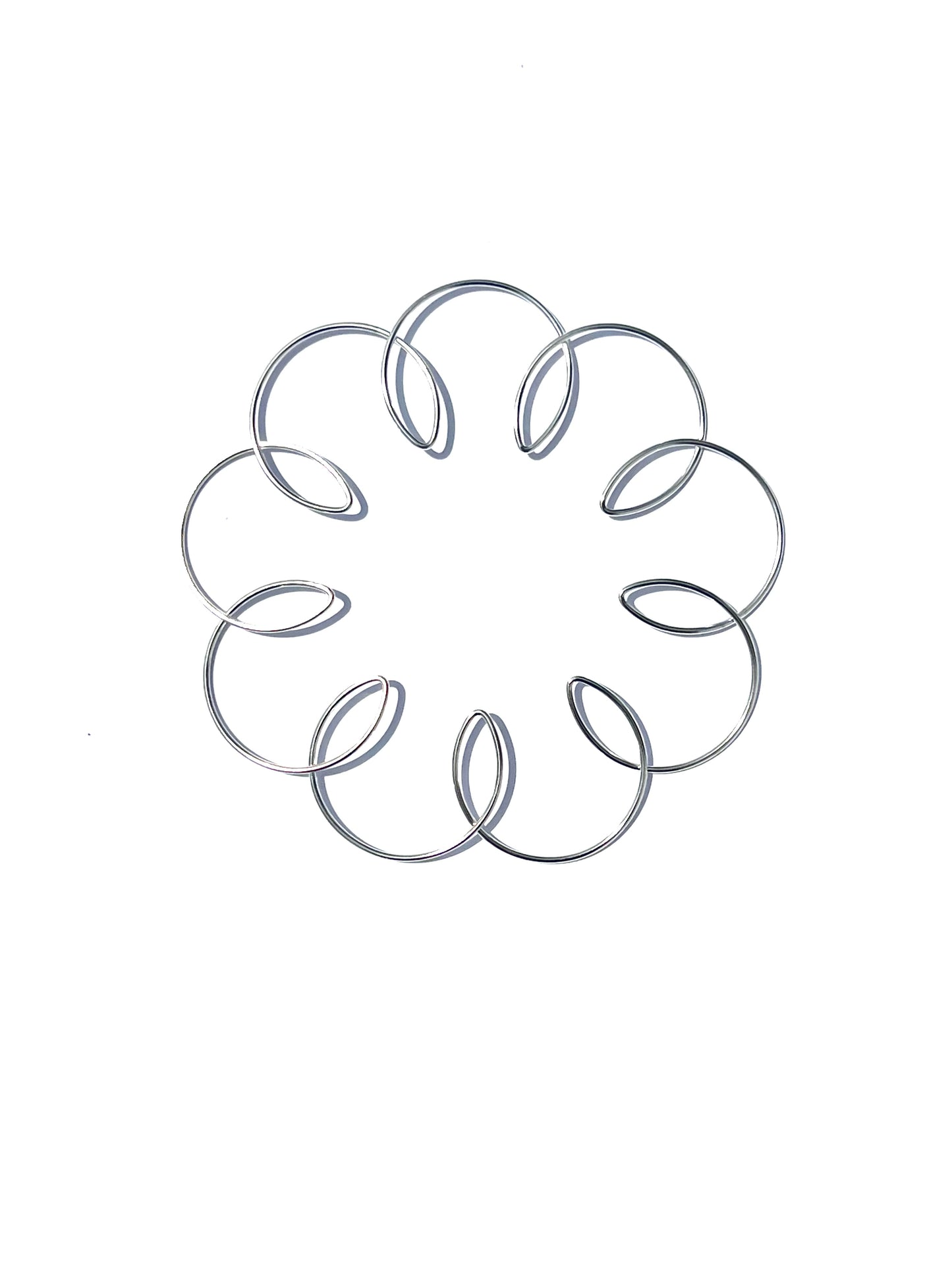B-Silver Linings-Cloud 916  | Floral bangle -fine