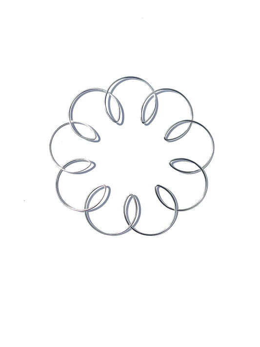 B-Silver Linings-Cloud 916  | Floral bangle -fine